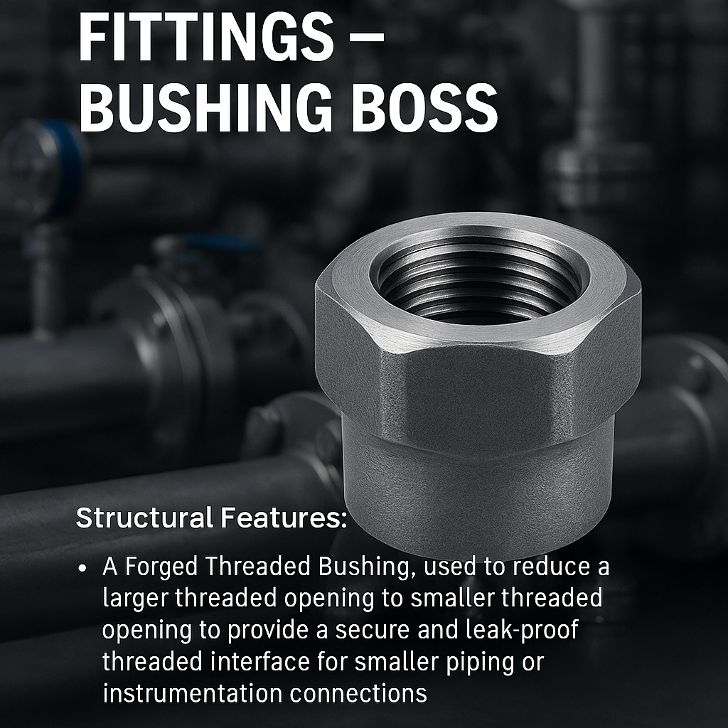 Forged Bushing Boss | High-Pressure Threaded Reducers for Piping & Instrumentation